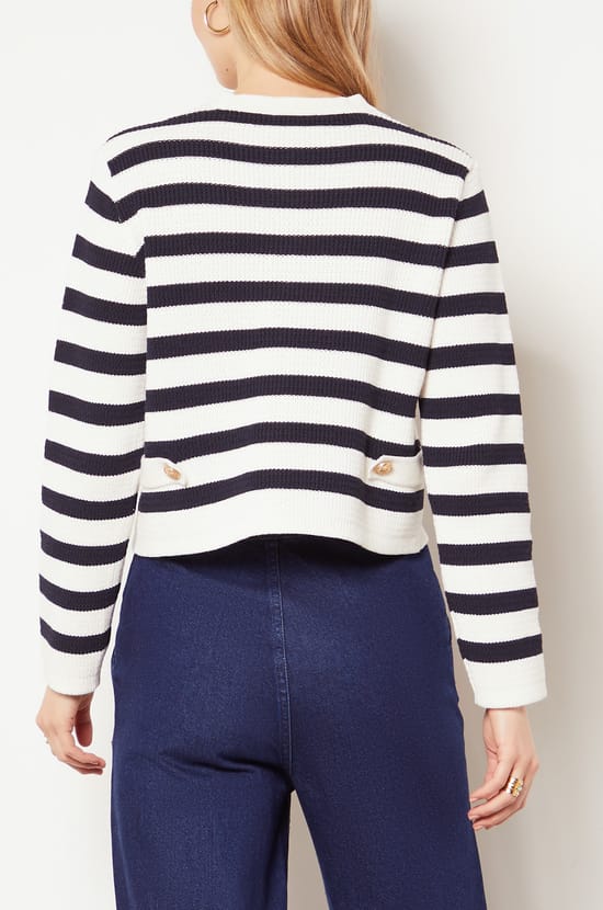 Striped Cardigan;${refinementColor}