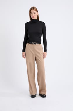 Thermal Knit Long Sleeve Turtleneck Top;${refinementColor}