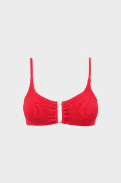 Haut de maillot de bain brassi&egrave;re extensible avec bijou m&eacute;tallique;${refinementColor}