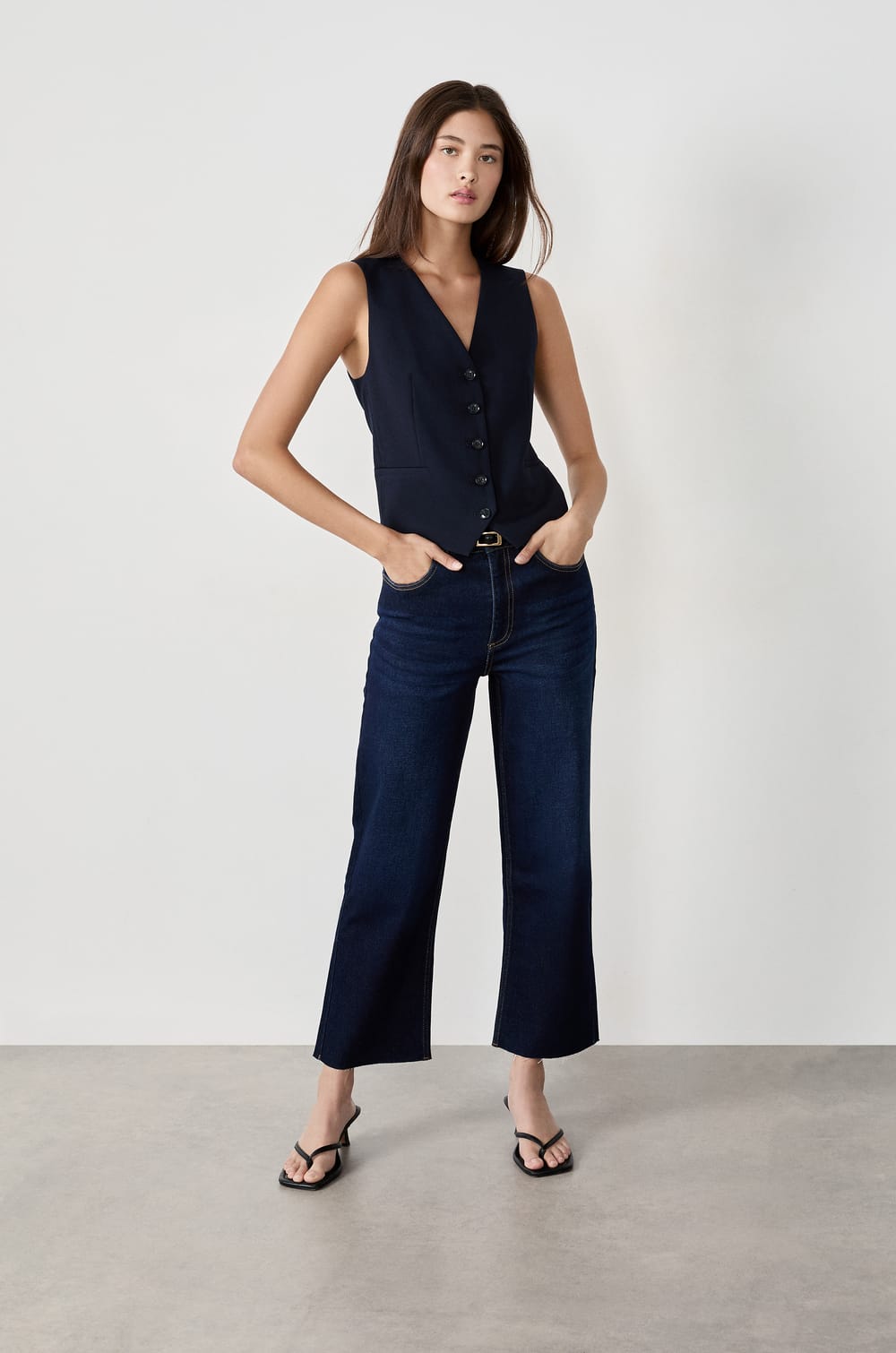 Jean large en coton;${refinementColor}