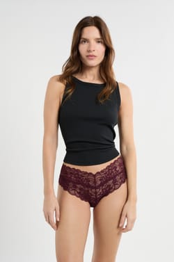 Braga brasileñas en forma de V de encaje;${refinementColor}