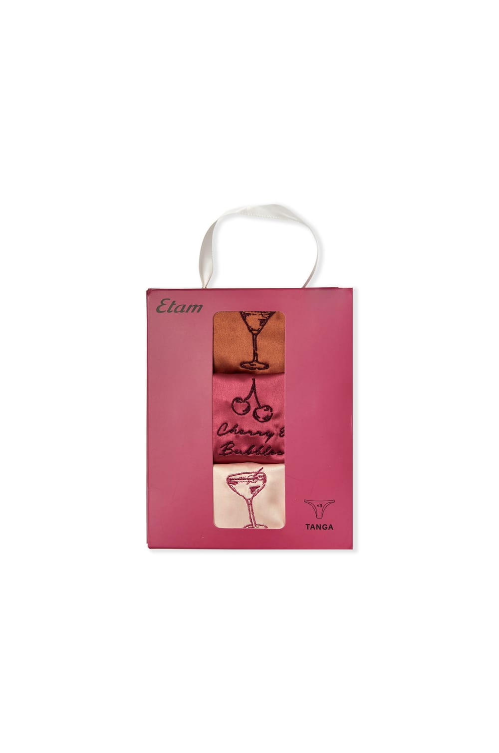 Lot de 3 tangas satin&eacute;s;${refinementColor}