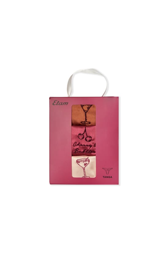 Lot de 3 tangas satin&eacute;s;${refinementColor}