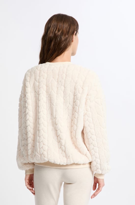 Sweatshirt effet polaire;${refinementColor}