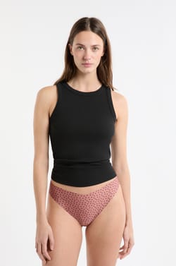 Tanga en microfibre sans couture à motifs coeurs;${refinementColor}