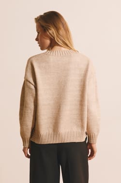 Trui met lange mouwen en V-hals;${refinementColor}