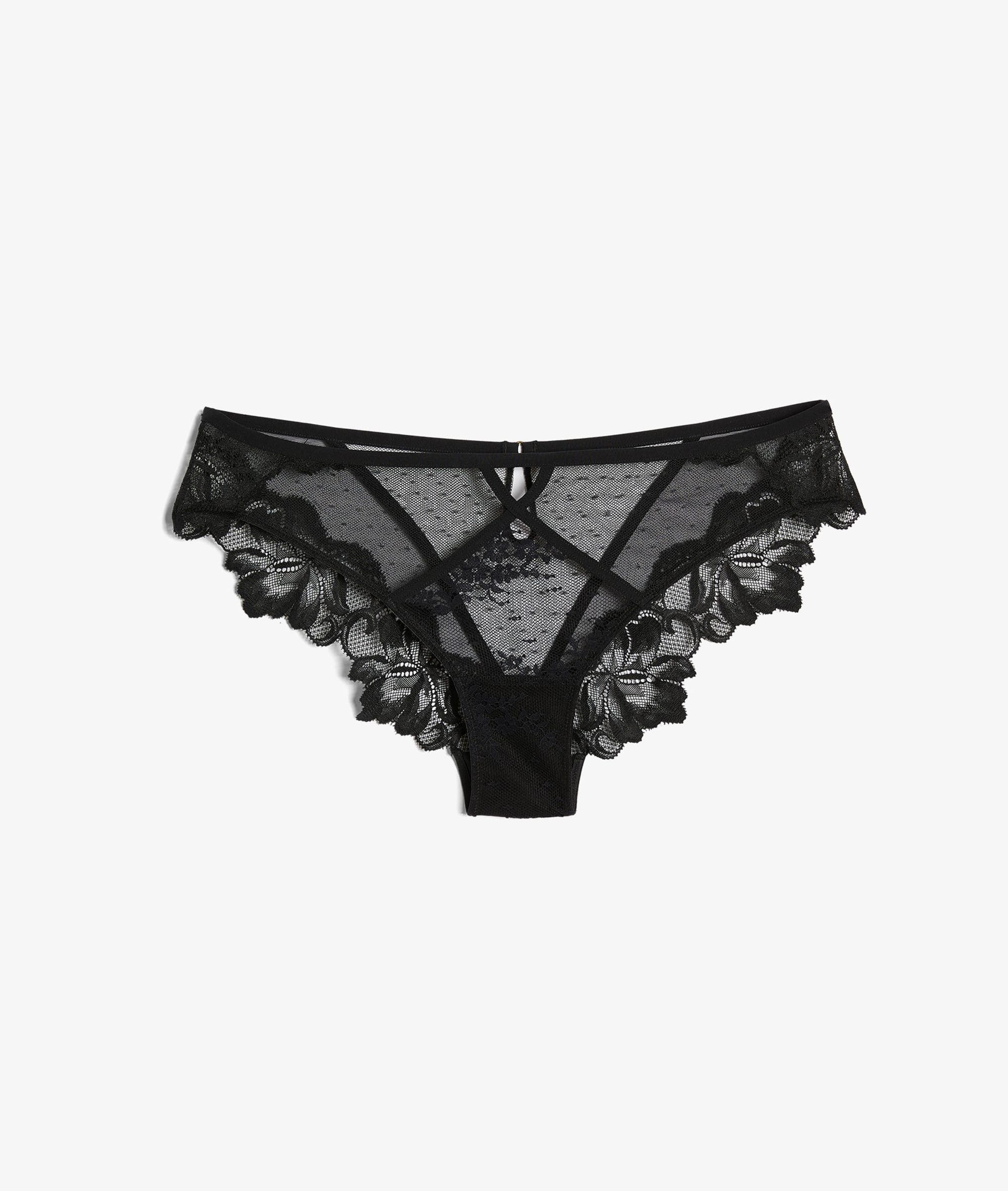 Lot De 4 Culottes Hipster Femme En Dentelle Stretch - Doublure Coton, Confortables - Taille Basse, Coupe Moderne