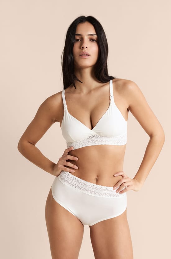 Bra N.8 - The Wireless Triangle Maternity Bra with Nursing Clips;${refinementColor}