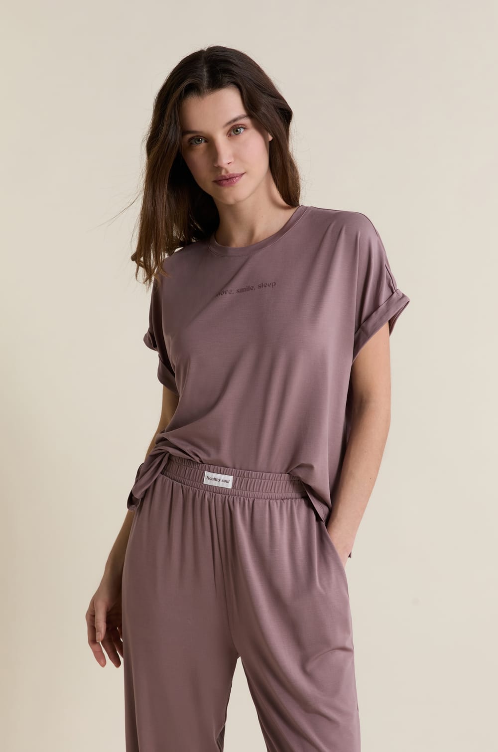 T-shirt de pyjama manches courtes;${refinementColor}