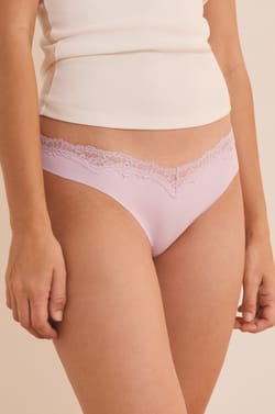 Culotte avec d&eacute;tail dentelle;${refinementColor}