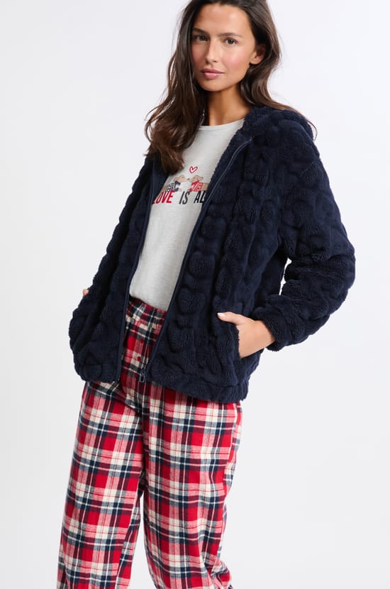 Ensemble de pyjama 3 pièces à motifs avec coton;${refinementColor}