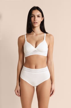 Panty midi de maternidad con detalles de encaje;${refinementColor}