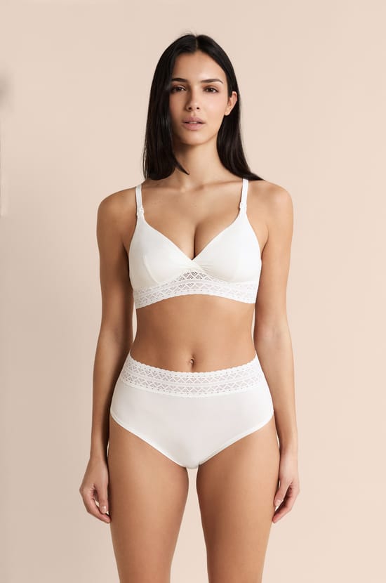 Maternity midi brief with lace details;${refinementColor}