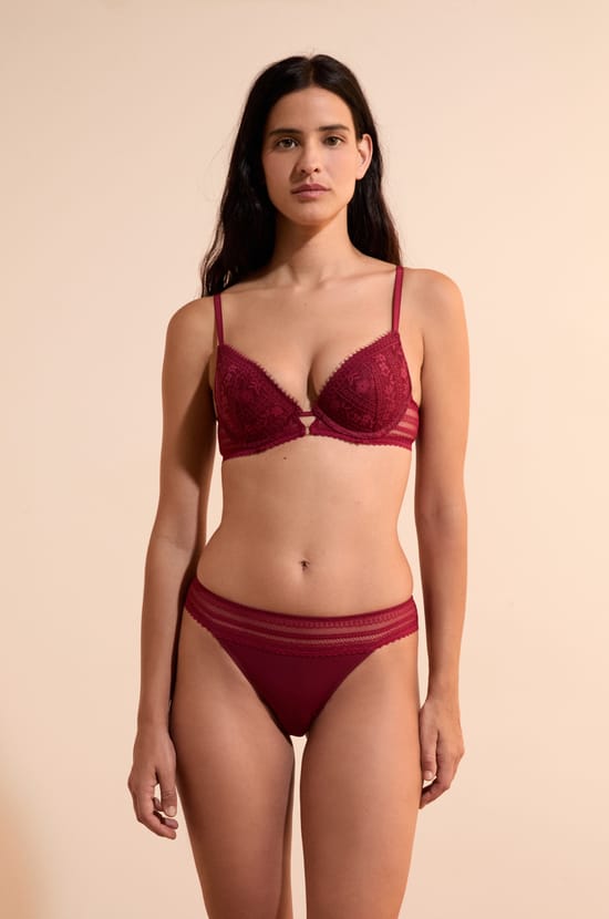 Soutien-gorge N.2 - Le push-up plongeant en dentelle;${refinementColor}