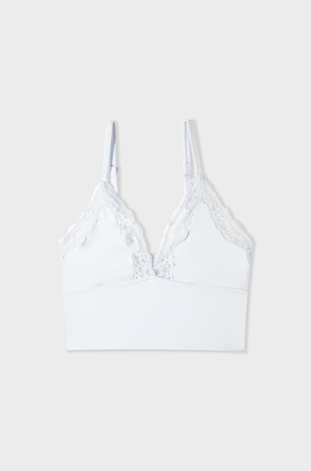 Triangle Bra In Microfiber And Lace;${refinementColor}