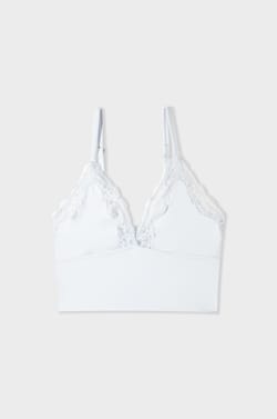 Triangle Bra In Microfiber And Lace;${refinementColor}