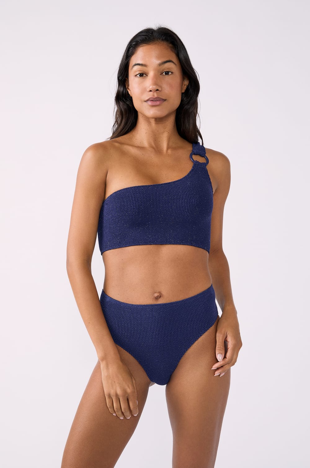 Asymmetric Bikini Top in Stretch Material;${refinementColor}