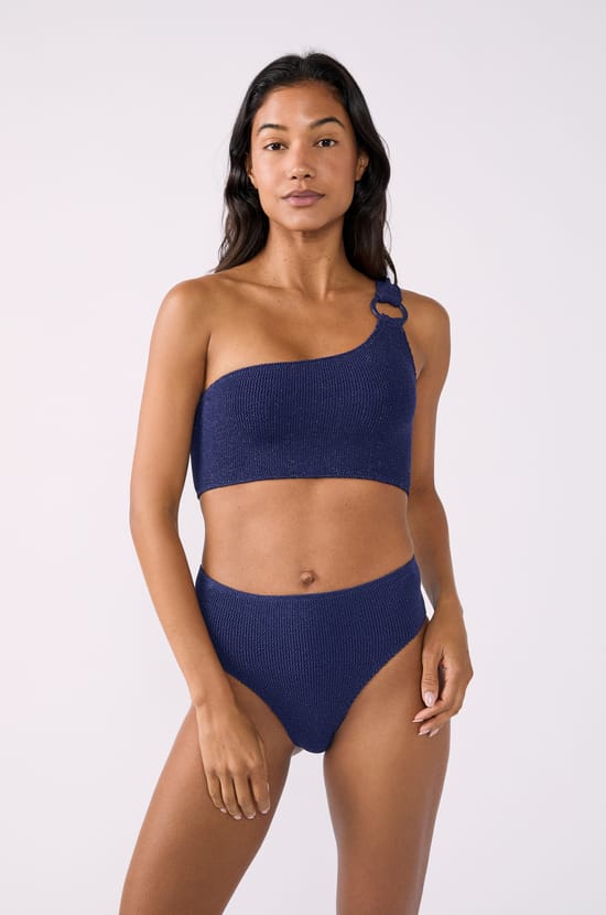 Asymmetric Bikini Top in Stretch Material;${refinementColor}