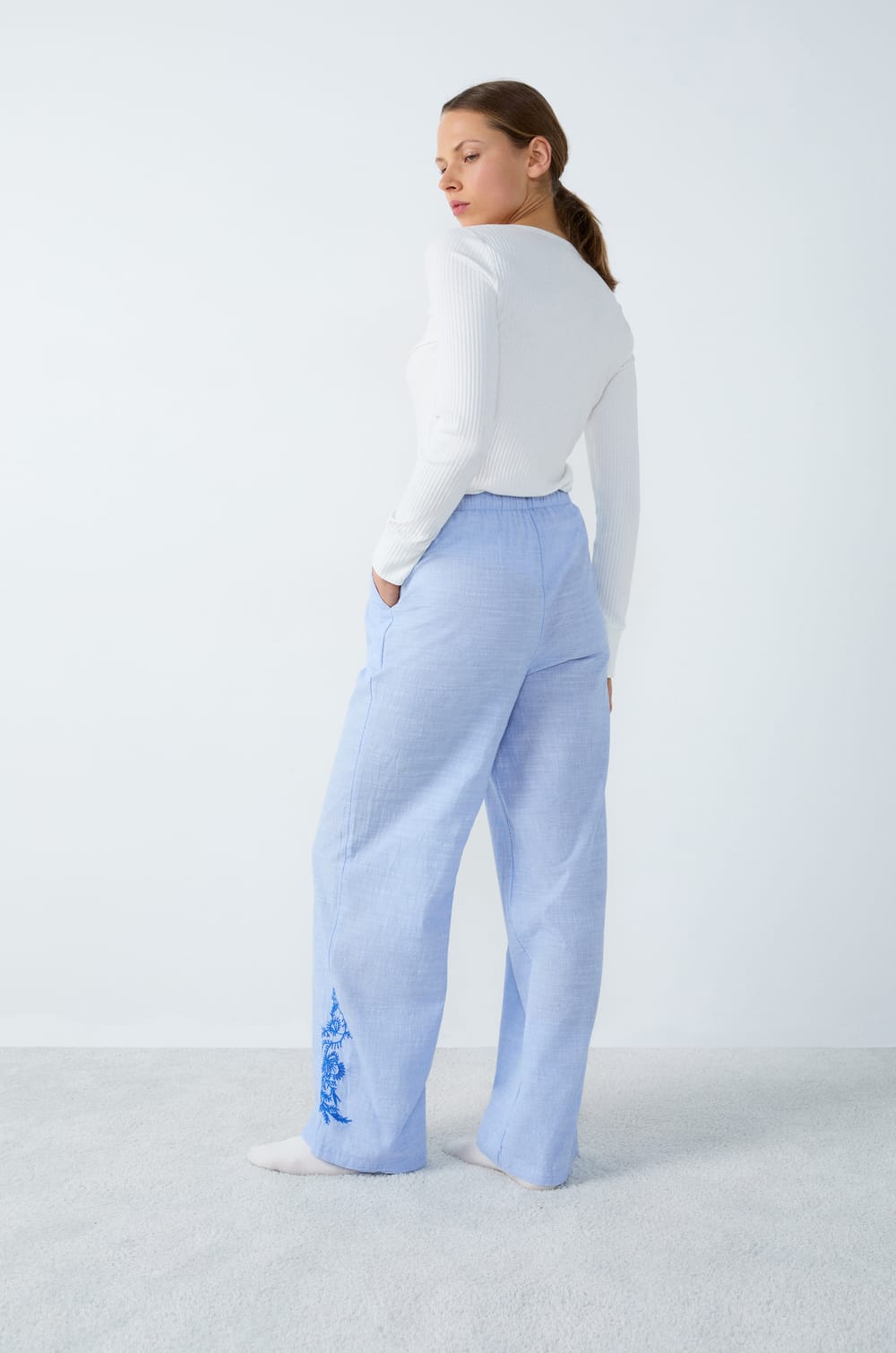 Cotton Pyjama Bottoms;${refinementColor}