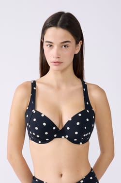 Bügel BH mit leichten Schalen Bikini-Top mit Punktemuster;${refinementColor}