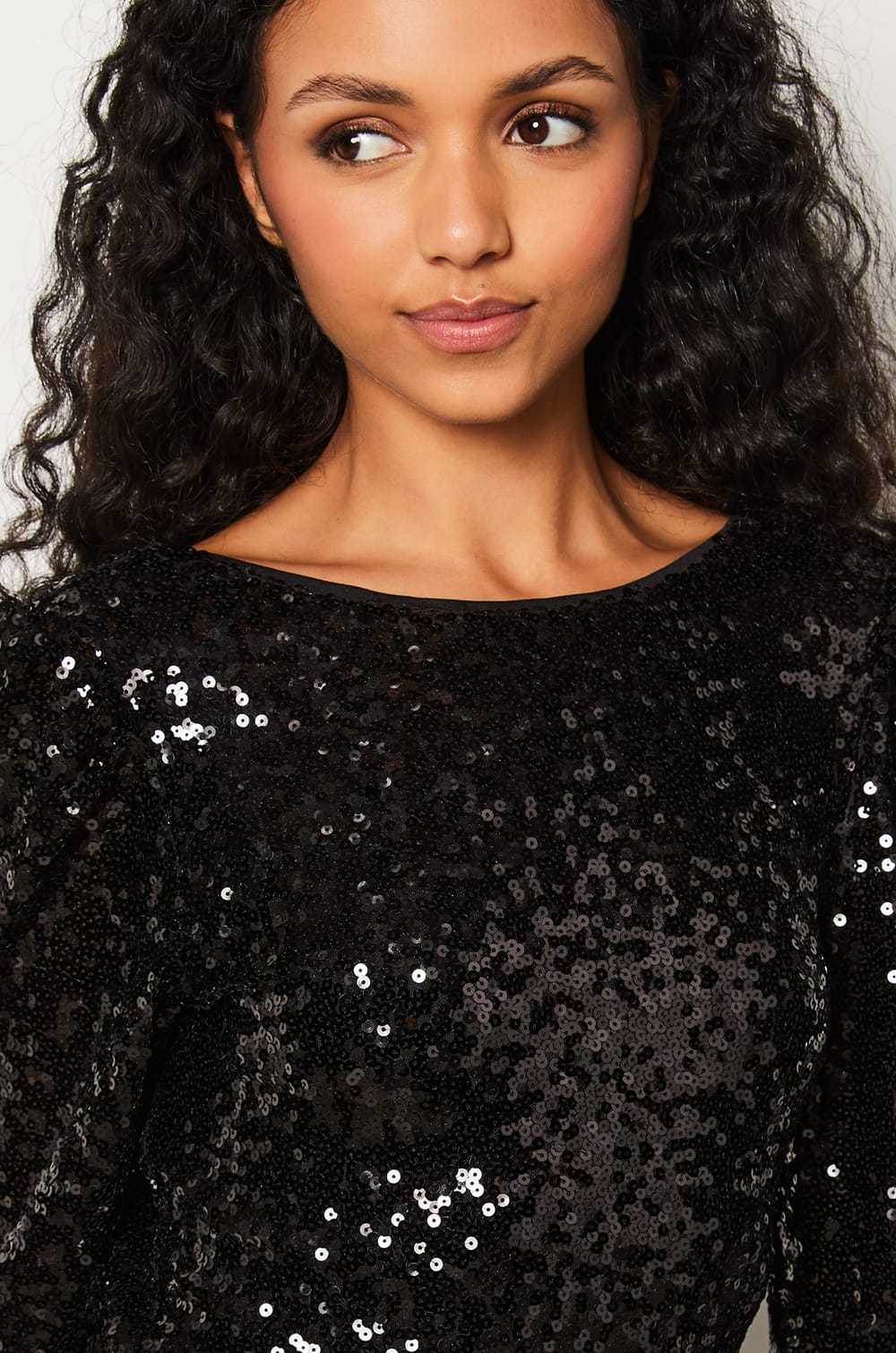 Backless Sequin Dress;${refinementColor}