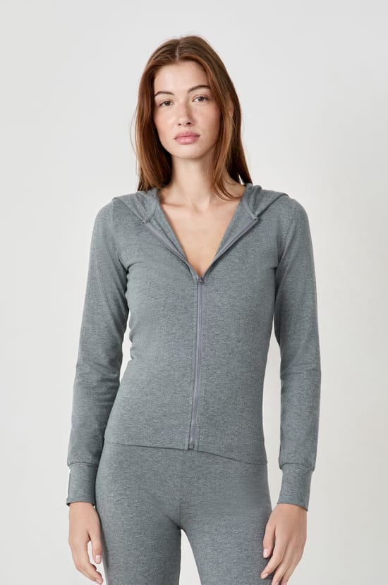 NOT US - Sweat zippé à capuche en coton;${refinementColor}