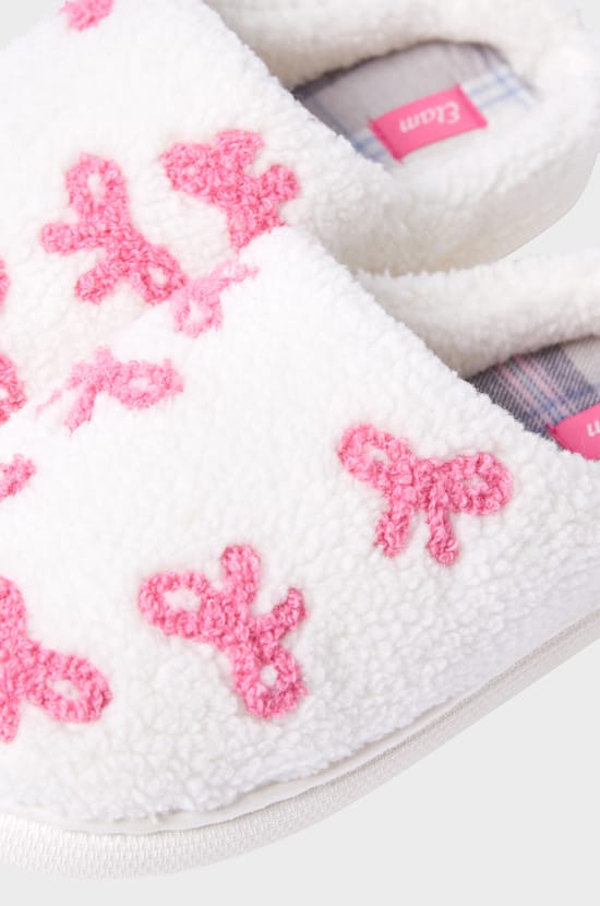 Chaussons à motifs en fausse fourrure;${refinementColor}