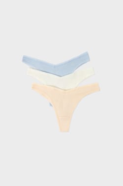 Set de 3 tangas de algodón;${refinementColor}