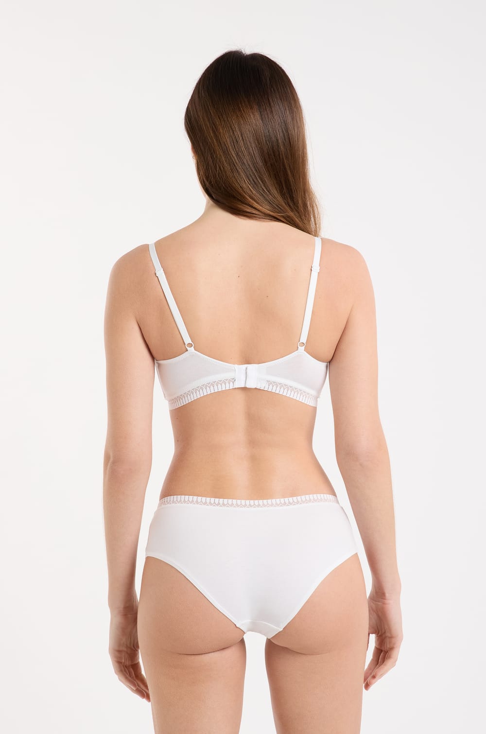 Wireless Bra with Lightly Lined Cups in Cotton;${refinementColor}
