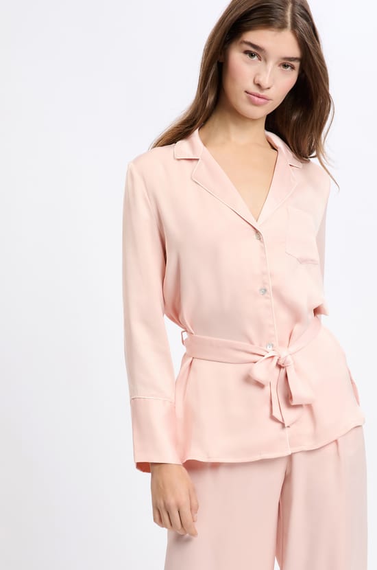 Chemise de nuit satinée;${refinementColor}