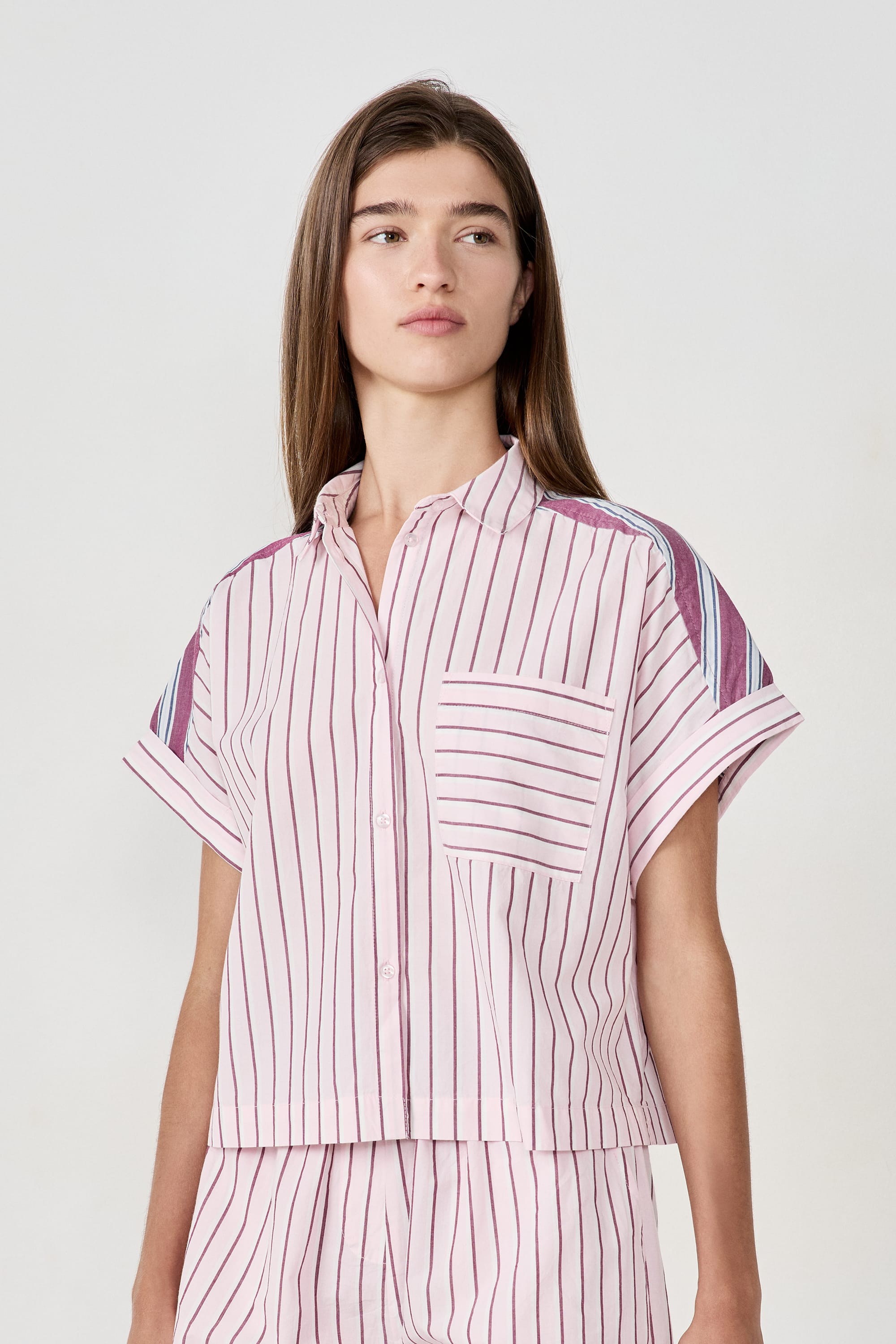chemise de pyjama à rayures