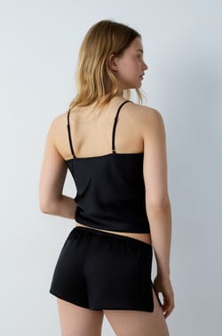 Satin Pyjama Shorts;${refinementColor}