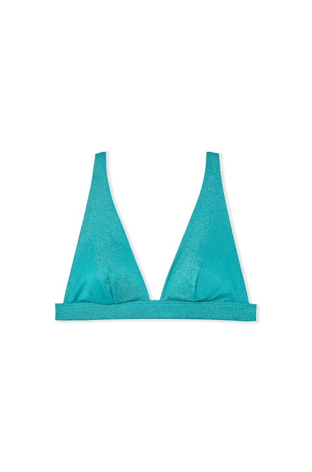 Haut de maillot de bain triangle paillet&eacute; avec pads amovibles;${refinementColor}