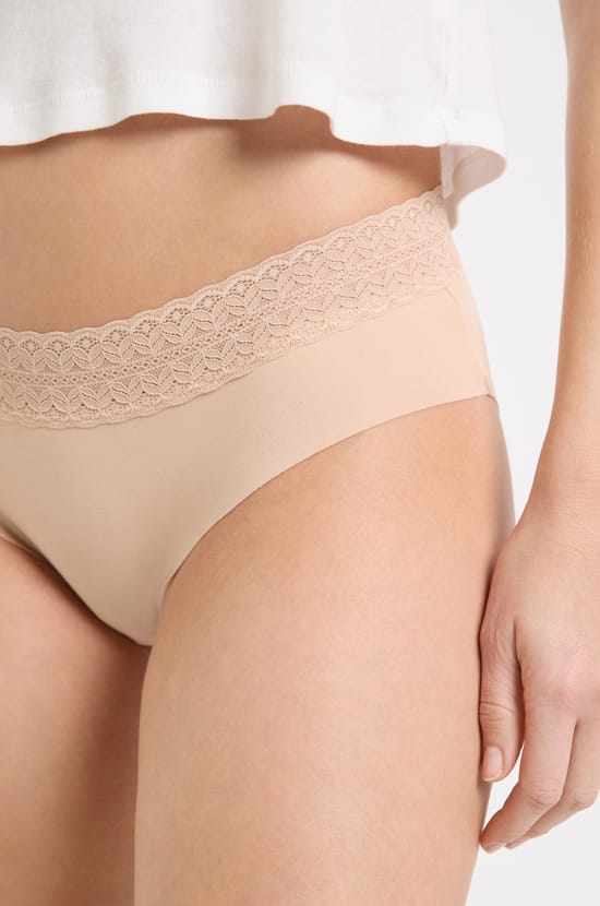 Cotton Boyshort with Back Seam;${refinementColor}