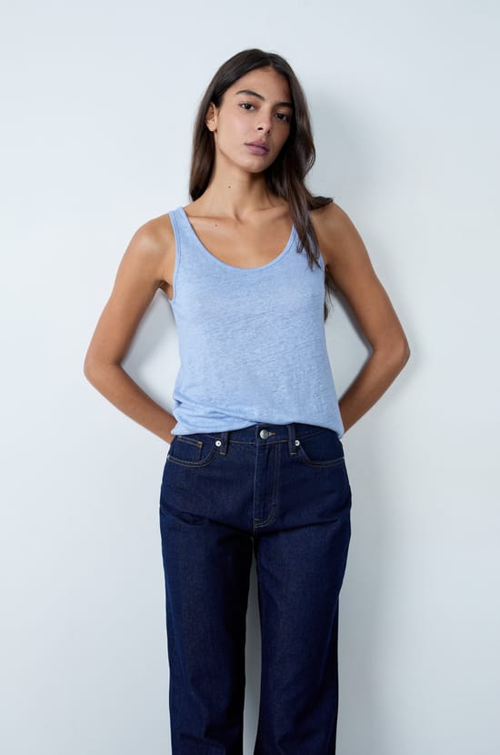 Débardeur 100% lin;${refinementColor}