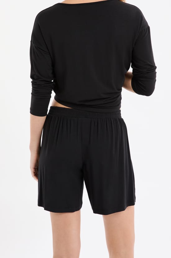 Short de pyjama uni;${refinementColor}