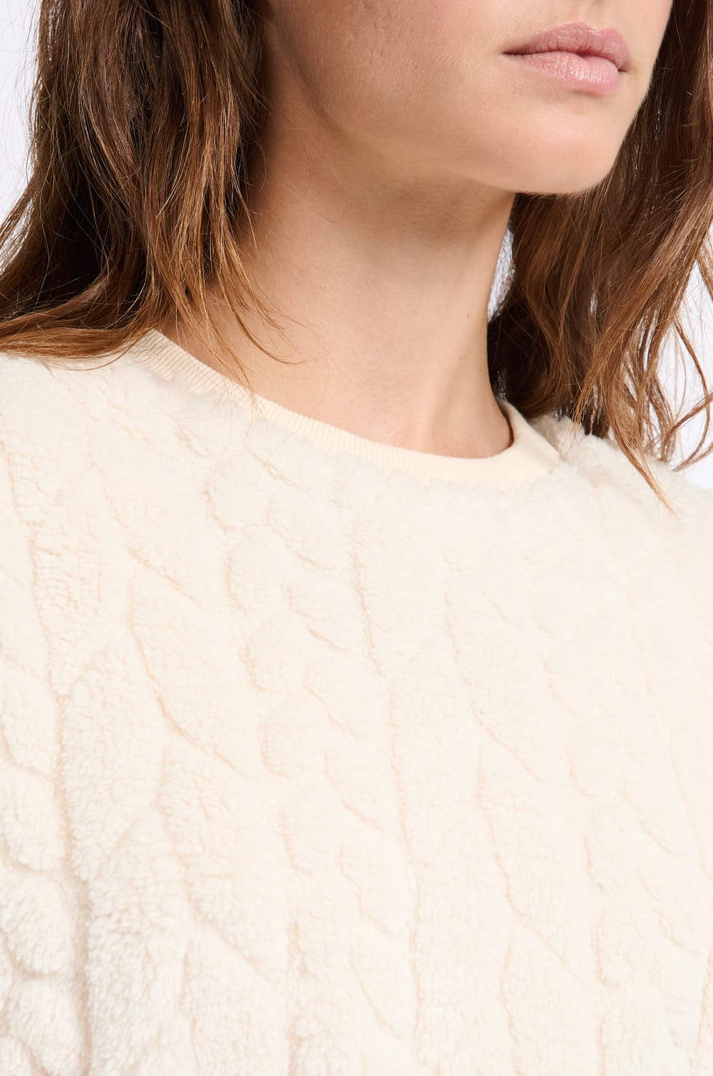 Sweatshirt effet polaire;${refinementColor}