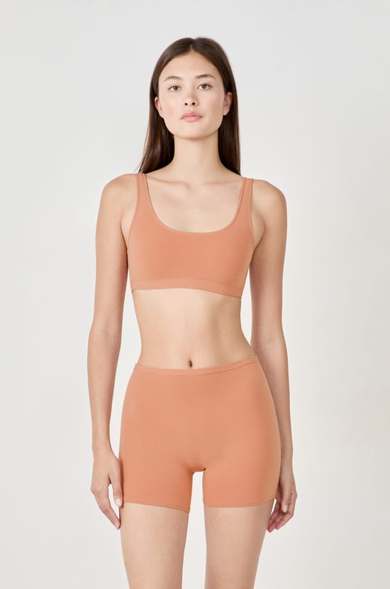 Reversible bralette in stretchy organic cotton;${refinementColor}