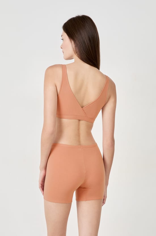 Short cycliste en coton biologique extensible;${refinementColor}