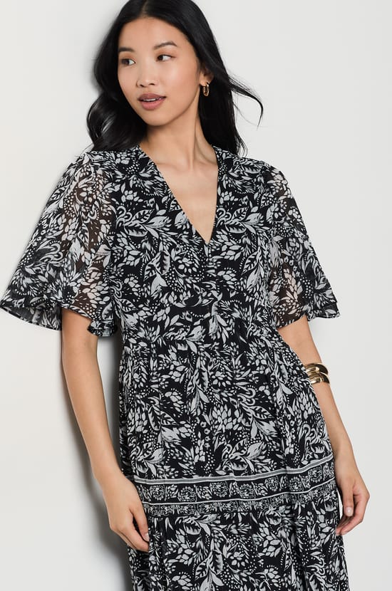 Floral Long Dress;${refinementColor}