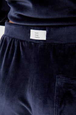 Velvet-effect pyjama trousers;${refinementColor}
