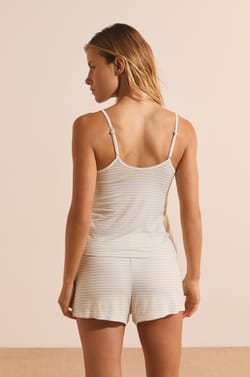 Caraco de pyjama &agrave; rayures;${refinementColor}