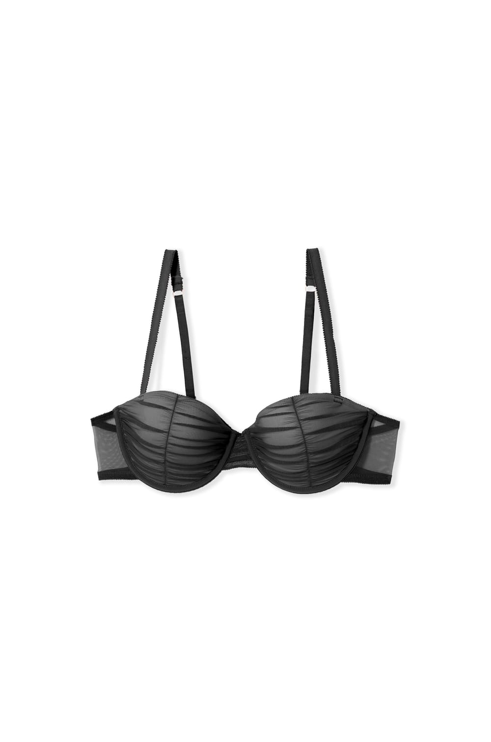 Balconette bra in tulle;${refinementColor}
