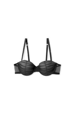 Balconette bra in tulle;${refinementColor}