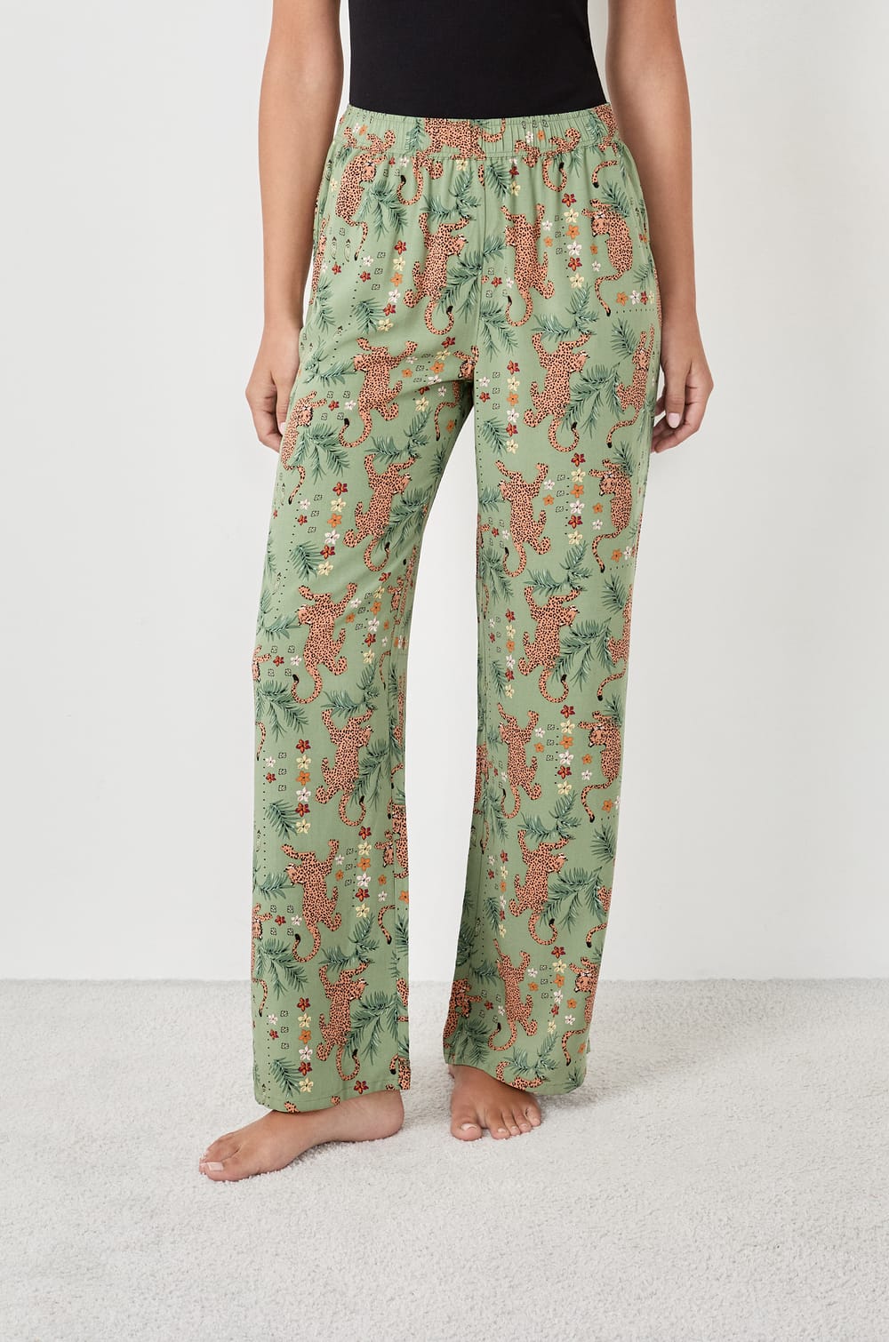 Pyjama-Hose mit Print;${refinementColor}