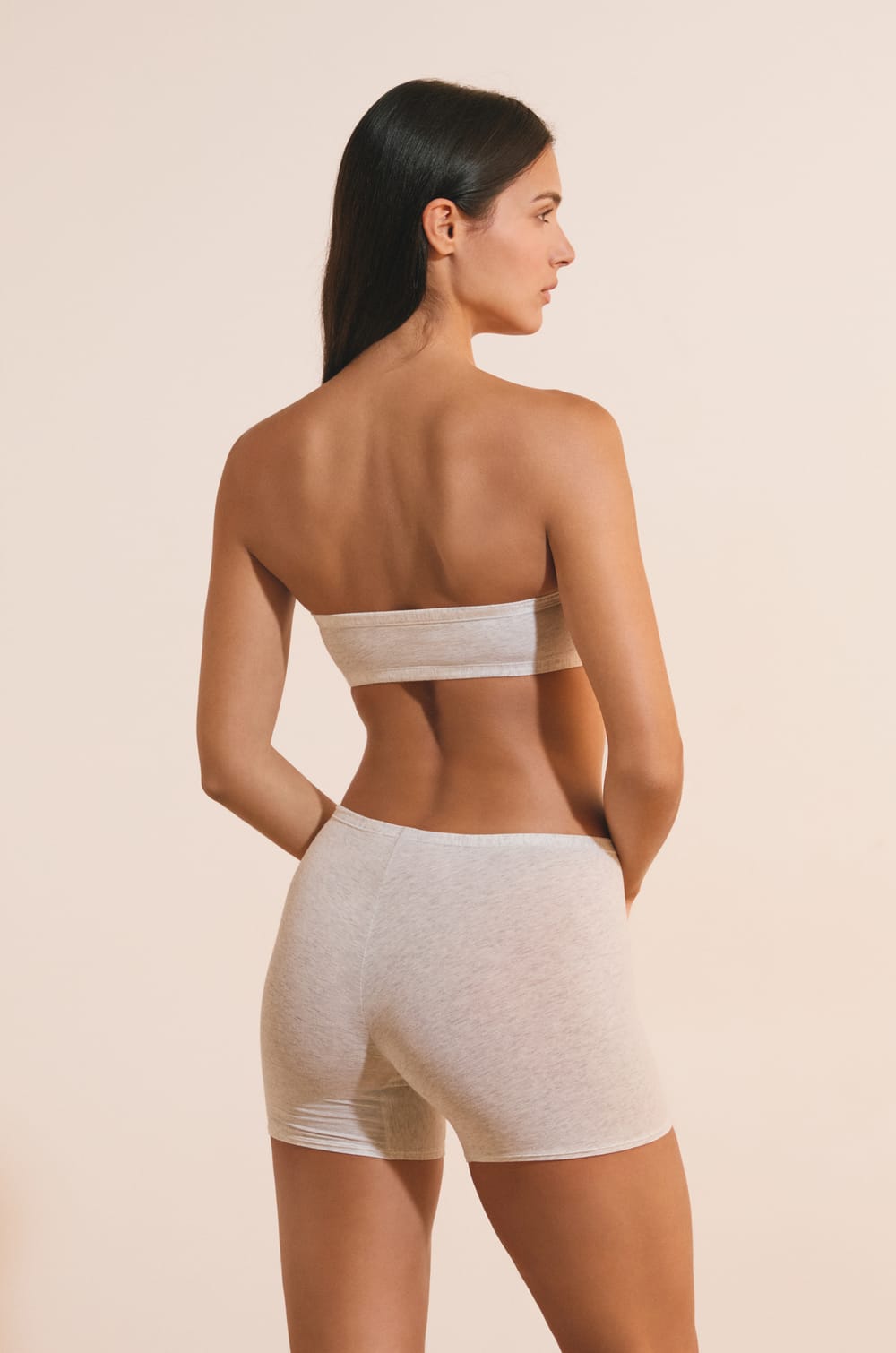 Short cycliste en coton biologique extensible;${refinementColor}