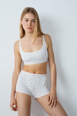 Ribbed Cotton Boxer;${refinementColor}