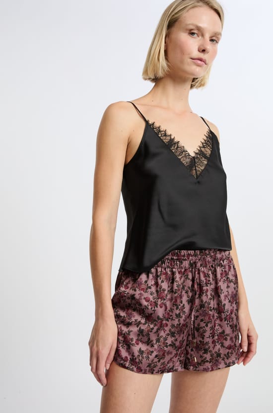 Short de pyjama satiné;${refinementColor}