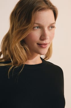 Pull &agrave; manches 3/4 en maille;${refinementColor}