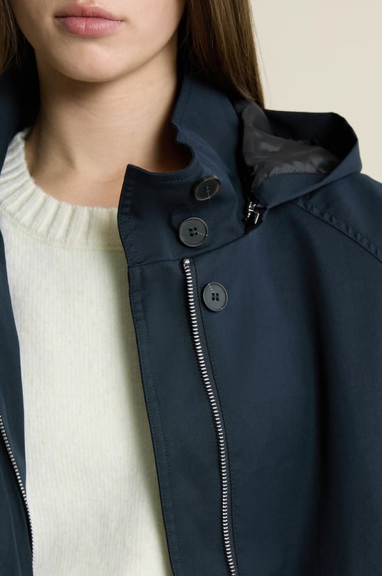 Trench &agrave; capuche avec coton;${refinementColor}